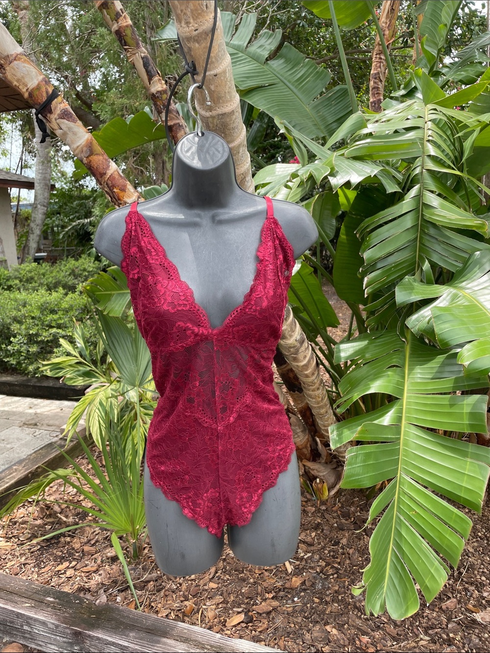 I would love deep V lace bodysuit